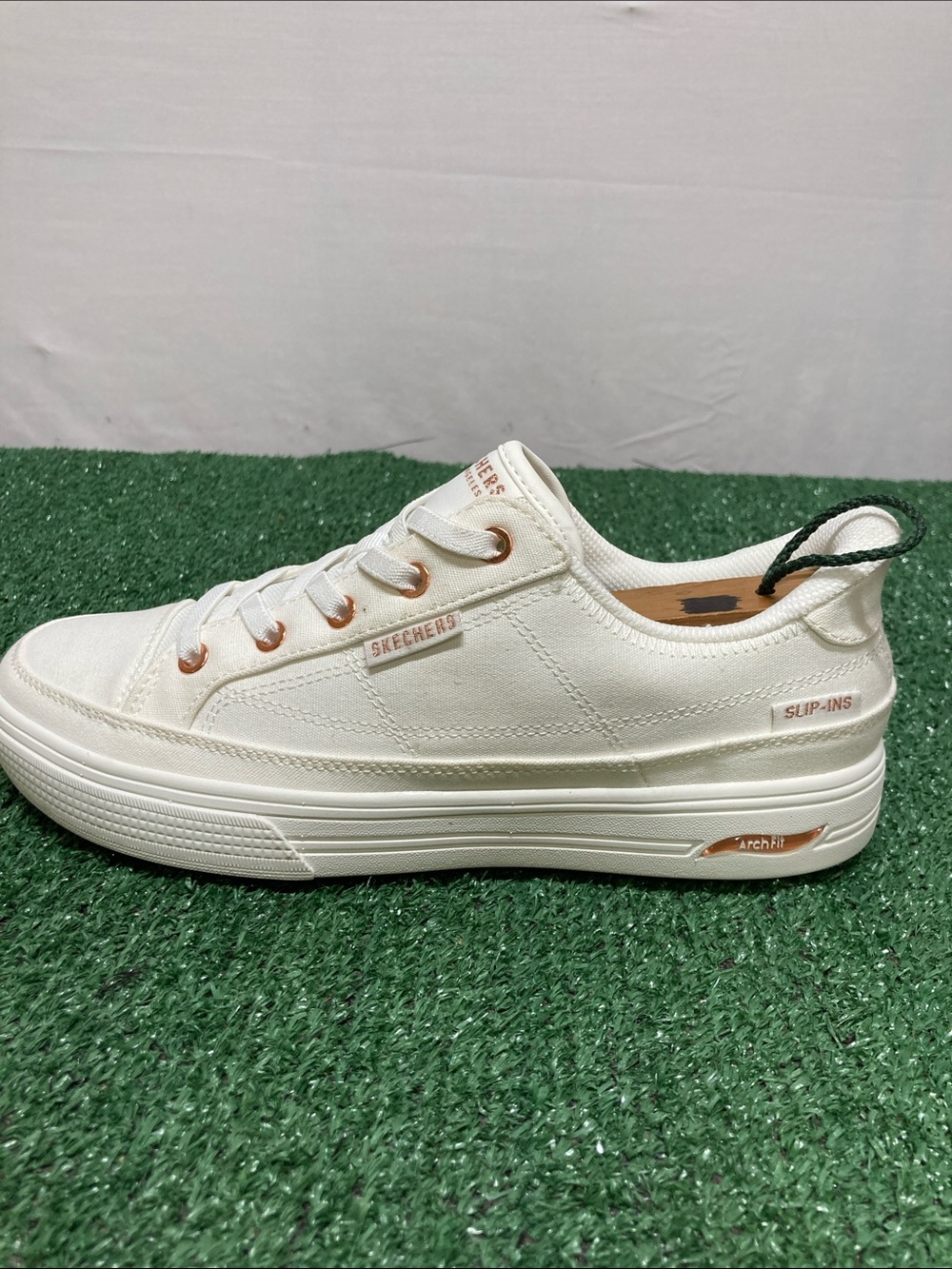 Skechers Women's Canvas Low-Top slip-in Sneakers 117197 sz 8.5 (OKPM-09-19) - Picture 6 of 10